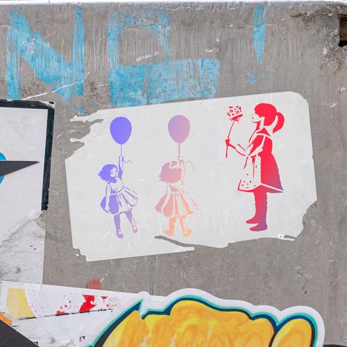 AFRITEE Reusable Graffiti Stencils for Painting - 36 Pcs Against War Street Art Painting Stencil for DIY Clothes Canvas Decoration, Pursuit of Peace Graffiti Template for Wall Spray Paint Decor - style: Graffiti