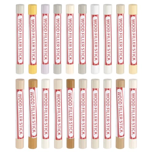 uxcell 20 Colors Wood Crayons, Wood Filler Sticks Furniture Scratch Repair - color: Light-colored Series