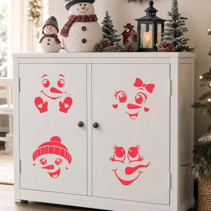 AFRITEE Christmas Stencils for Crafts Reusable Snowman Template for Wall - style: Snowman