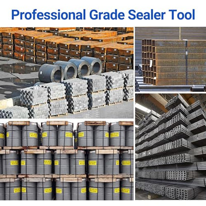 Sealer&Crimper Tool Double Notched Front Action - 1/2" Metal Banding Strapping with High Strength Sealing Action & Ergonomic Design & Harden Steel for Heavy Duty High Tensile Pallet Packing - size: for 1/2" steel strapping