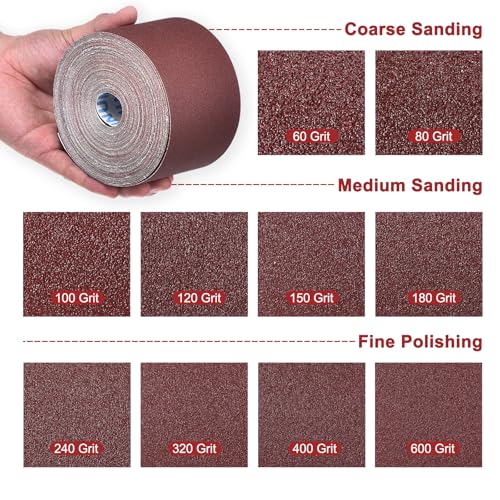 Sandpaper Roll 1Inch 30FT 100Grit Aluminum Oxide Emery Cloth Roll - size: 1 Inch x 30 Feet 100 Grits