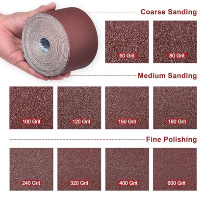 Sandpaper Roll 1Inch 30FT 80Grit Aluminum Oxide Emery Cloth Roll - size: 1 Inch x 30 Feet 80 Grits