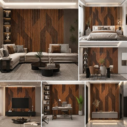 Wood Wall Panels for Interior Decor, Peel and Stick 3D WPC Panels
