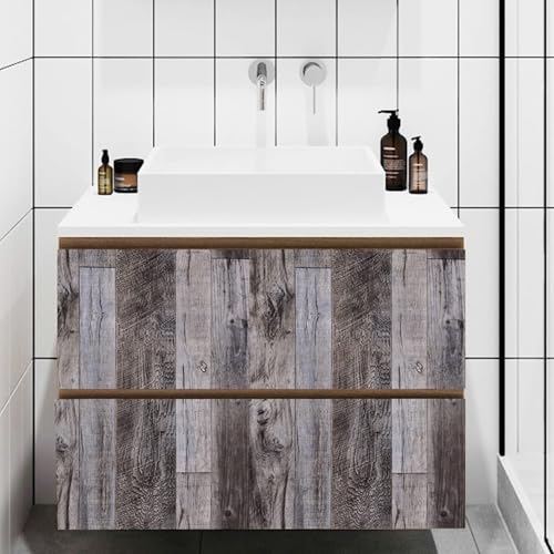 Yun-aeon Natural Wood-Gray Contact Paper Peel and Stick Wallpaper - color: Natural Wood-Gray, size: 34.6" x 480"