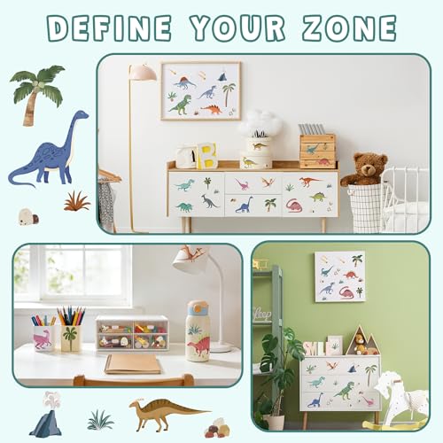 Joeyan Rub On Transfers for Crafts and Furniture, 2 Sheets Large Dinosaur Rub on Stickers DIY Animal Transfer Decals for Wood Glass Metal Canvas Porcelain Plastic Home Decorations, 11" x16" - style: Dinosaur