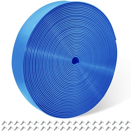 Vinyl Straps for Patio Chair Repair Kit 2'' Wide 50 Ft Long Replacement Straps + 50 Free Rivets for Outdoor Lawn Furniture Chaise Lounge Repair (Blue) - color: Blue, size: 50 Ft strap + 50 rivets