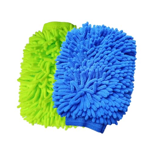 2 Pack Car Wash Mitt, Microfiber Chenille Car Wash Glove,7 x 10