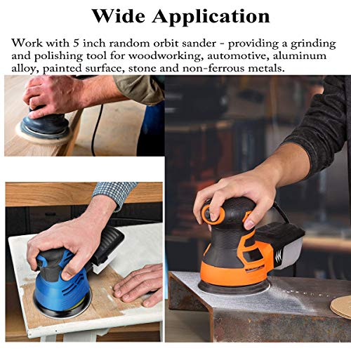 5-Inch 8-Hole Hook and Loop Sanding Discs 320-Grit, 100-Pack