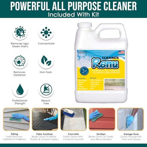 Premium Shutter Restorer & Cleaner kit | Lasts 10+ Yrs. | Gallon Kit - size: Gallon Kit / 128 Fl Oz (Pack of 1)