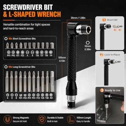 27PCS Flexible Drill Bit Extension Set with Portable Storage Box