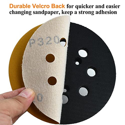 5-Inch 8-Hole Hook and Loop Sanding Discs 320-Grit, 100-Pack