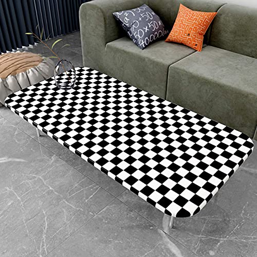 Decotalk Checkered Peel and Stick Wallpaper for Kitchen Backsplash Wall Paper Black and White Checkerboard Decor for Wall Cabinets Bathroom Removable Contact Paper Checkered Stick on Tile 120x12 Inch - size: 12" x 120"