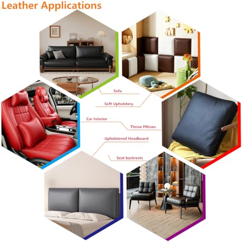 CDY Marine Vinyl Upholstery Fabric: 54"x72" Soft Grain Faux Leather Durable - color: Red, size: 2Yard（54"x72"）