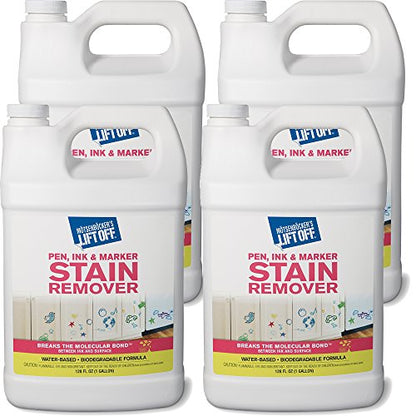 Lift Off Pen, Ink & Marker Stain Remover, 1 Gallon, 41001 (Pack of 4) - size: 128 Fl Oz (Pack of 4)