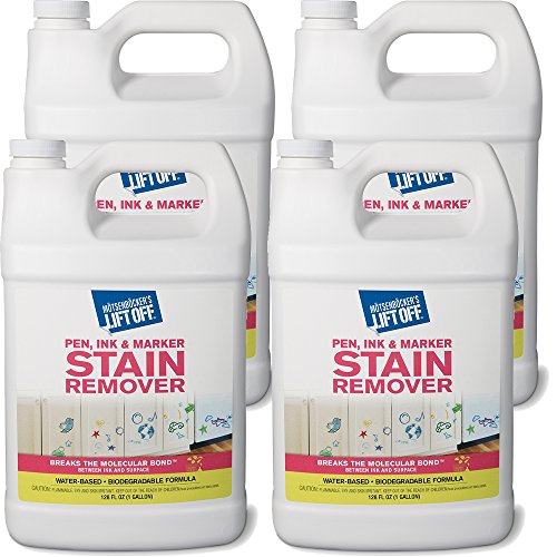 Lift Off Pen, Ink & Marker Stain Remover, 1 Gallon, 41001 (Pack of 4) - size: 128 Fl Oz (Pack of 4)