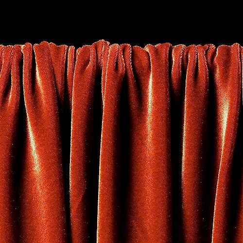 Ice Fabrics Stretch Velvet Fabric by The Yard - 60" Wide Soft Stretchy Fabric for Sewing Clothes, Apparel, Costume, Crafts - 90% Polyester 10% Spandex - Rust - 1 Yard - color: Rust, size: 1 Yard