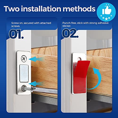 Ultra Thin Cabinet Magnetic Door Catch Stainless Steel,Satin Nickel,12 Pack - color: ‎Satin Nickel
