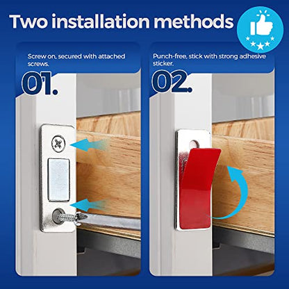 Ultra Thin Cabinet Magnetic Door Catch Stainless Steel,Satin Nickel,12 Pack - color: ‎Satin Nickel