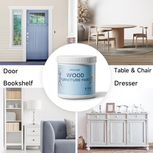 Matte Wood Furniture Paint, Glacier Gray, 16 Fl Oz with Tools - color: Glacier Gray, size: 16 Fl Oz (Pack of 1)