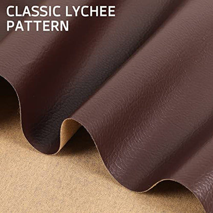 Marine Vinyl Upholstery Faux Leather Fabric, 1 YD Chocolate Brown - color: Chocolate Brown, size: 1 Yard 55" x 36" (Pre-cut)