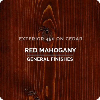 General Finishes Exterior 450 Water Based Wood Stain, 1 Quart, Red Mahogany - color: Red Mahogany, size: 1 Quart