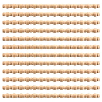 Nuanchu 12 Pcs Unfinished 3D Wood Trim Decor, Gourd Line, 20mm - size: 20mm, style: Gourd Line