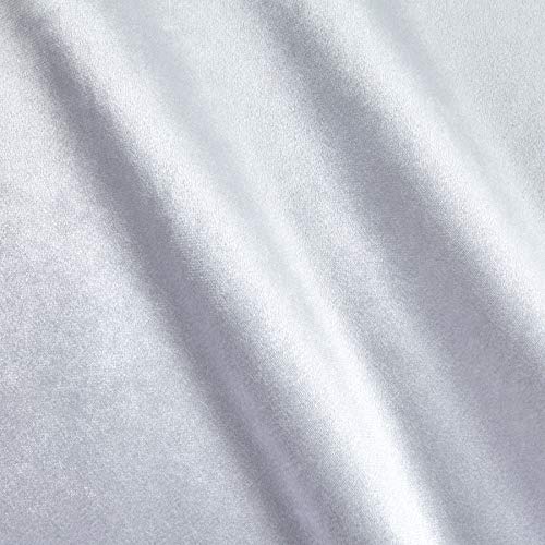 Royal Velvet White, Fabric by the Yard - color: White
