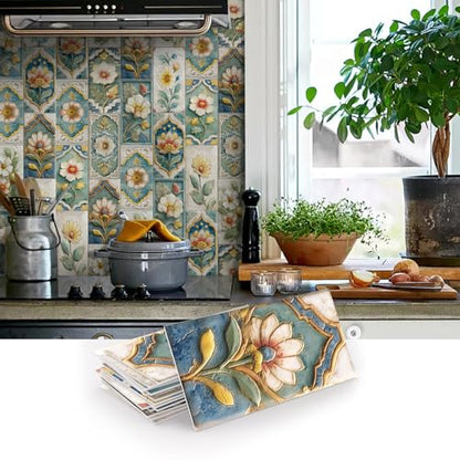 VICCI 64Pcs Peel and Stick Tile Decals, 8" x 4" - color: Sjm-325, size: 8x4IN*64PCS