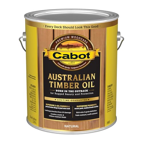 Cabot Australian Timber Oil Wood Stain and Protector, Natural, 1 Gallon - color: Natural, size: Gallon