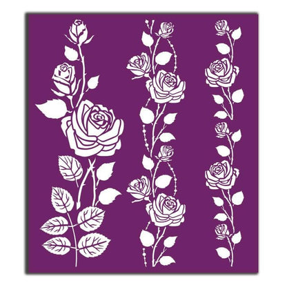 Dixie Belle Paint Company Silkscreen Stencil - Roses 8� x 9� - 3 Pack - style: Roses