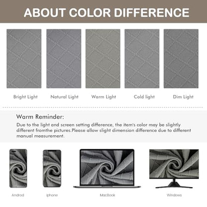 Genina Waterproof Chair Covers for Dining Room,Set of 2,Light Gray - color: Light Gray, size: 2PCS