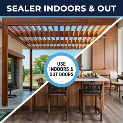Wood Stain and Sealer in One, Polyurethane Wood Finish Water Based Polyurethane Clear Gloss Wood Protection Polyurethanes Waterproof Coating, Fast Dry Polyurethanes Sealant, Easy Clean Up 1 Gallon - color: Clear, size: 128 Fl Oz
