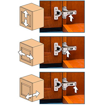 Salice 105° Silentia+ Soft-Close Hinges, Face Frame, 1/2'' Overlay