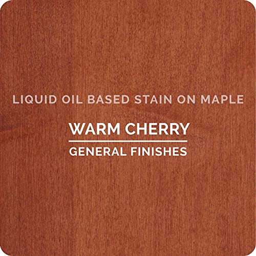 General Finishes Oil Based Penetrating Wood Stain, 1/2 Pint, Warm Cherry - color: Warm Cherry, size: 1 Half-Pint