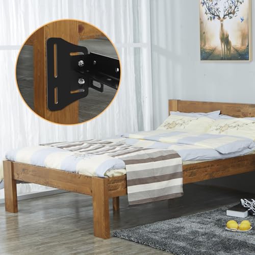 2Pcs Queen Bed Modification Plate, Headboard Attachment Kit - color: Black, size: Bed Frame Brackets