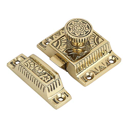 Cabinet Latch, Ideal for Cabinet Closet Kitchen Doors, Antique Cabinet Latch Polished Brass Finish (1, Polished Brass Finish) - color: Polished Brass Finish