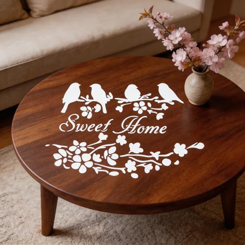 TIAMECH A4 Reusable Sweet Home Bird Stencil for Painting - style: Sweet Home Bird