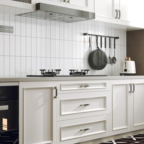 Rergy 20 Pack 3 Or 3-3/4 Inch Hole Spacing Black and Nickel Cabinet Pulls - color: Black and Brushed Nickel, size: Hole Center: 3in(76mm) and 3 3/4in(96mm)
