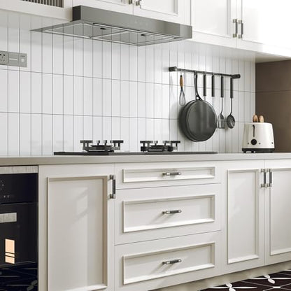 Rergy 20 Pack 3 Or 3-3/4 Inch Hole Spacing Black and Nickel Cabinet Pulls - color: Black and Brushed Nickel, size: Hole Center: 3in(76mm) and 3 3/4in(96mm)