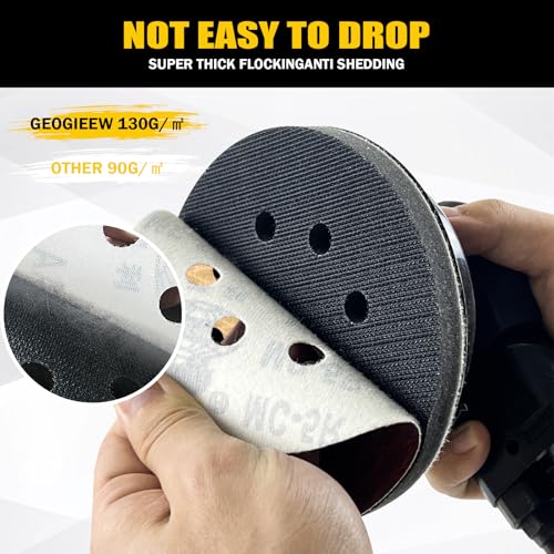 130Pcs 5 Inch 8-Hole Hook&Loop Sanding Discs, 240 Grit Diamond Yellow Sand, Dust-Free/Wear-Resistant, Latex Paper Base (No Fray), 135G Backing for Wood/Metal/Auto, DIY & Pros - style: 5inch-8Hole