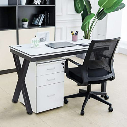 Taelakeni 28 Inch Metal Dining Desk Table Legs, Heavy Duty Industrial Style Table Leg with Adjustment Feet Pads, X Shape - color: Black, size: 28 IN