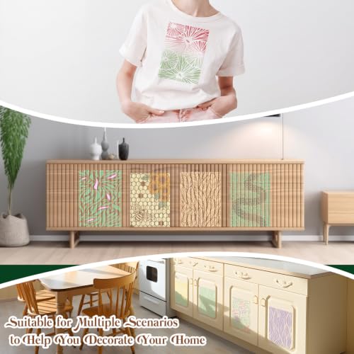 9 Pcs Wildflower Leaf Stencils for Painting 11x14.5 Inch - style: Mixed