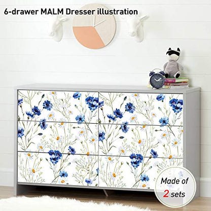 Self-Adhesive Dresser Sticker, Peel and Stick Furniture Stickers/Decals, Removable Furniture Skin (009, MALM)… - color: Md009, size: MALM
