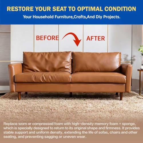 1"x24"x72" Upholstery Foam High Density Gel Memory Foam Cushion - size: 72" X24"x1