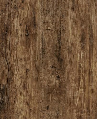 Abyssaly Wood Grain Contact Paper, Brown Wood Peel and Stick Wallpaper, Thicken Self Adhesive Removable Wallpaper for Cabinets Bedroom Kitchen 11.8 in X 197 in
