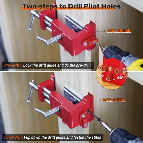 Cabinet Clamps, Cabinet Installation Cabinetry Clamps Face Frame Clamps Tools with Two Side Screws and Alignment Plate, 2 Pack, Up to 440 lbs Load Capacity, Red - color: Red-2 Pack