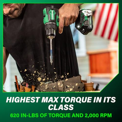 Metabo HPT 18V MultiVolt Cordless Brushless Driver Drill Kit, DS18DEX