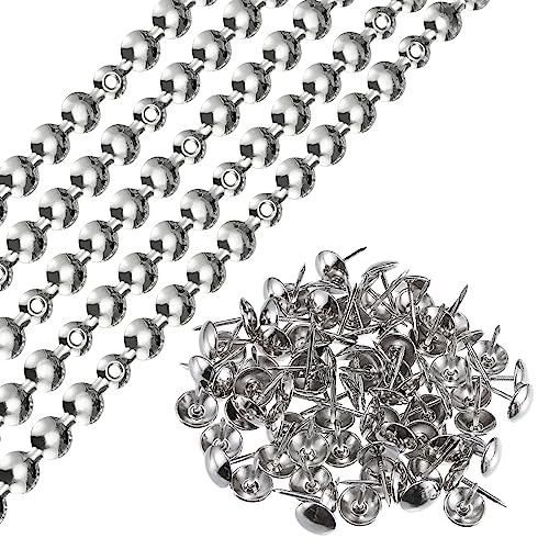 uxcell 10Pcs Upholstery Tacks Strips Nail Trims 1Meter 11mm Silver - color: Silver