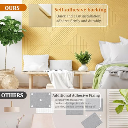 Acoustic Wall Panels, 6 Pack Decorative Art Soundproof Panel