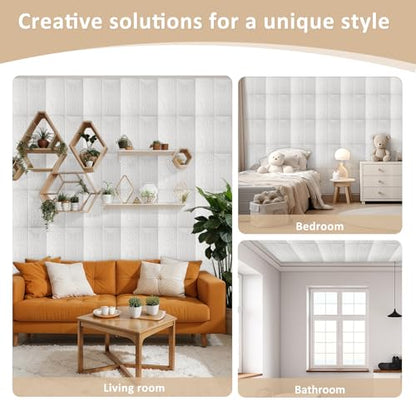 Nuanchu 20 Pcs 13.8 x 13.8 Inch Ceiling Tiles Peel and Stick, Mixed Style - color: Mixed Style, size: 13.8 x 13.8 Inch